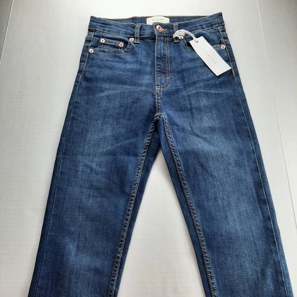 French Connection Reset Skinny Jean Women's Size 4 Dark Wash Mid Rise 5 Pocket - Picture 2 of 7